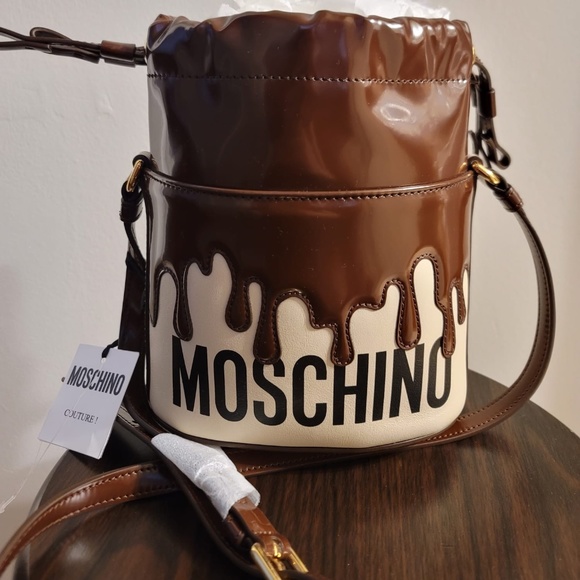 Moschino Drip Logo Bucket Bag - Picture 2 of 9